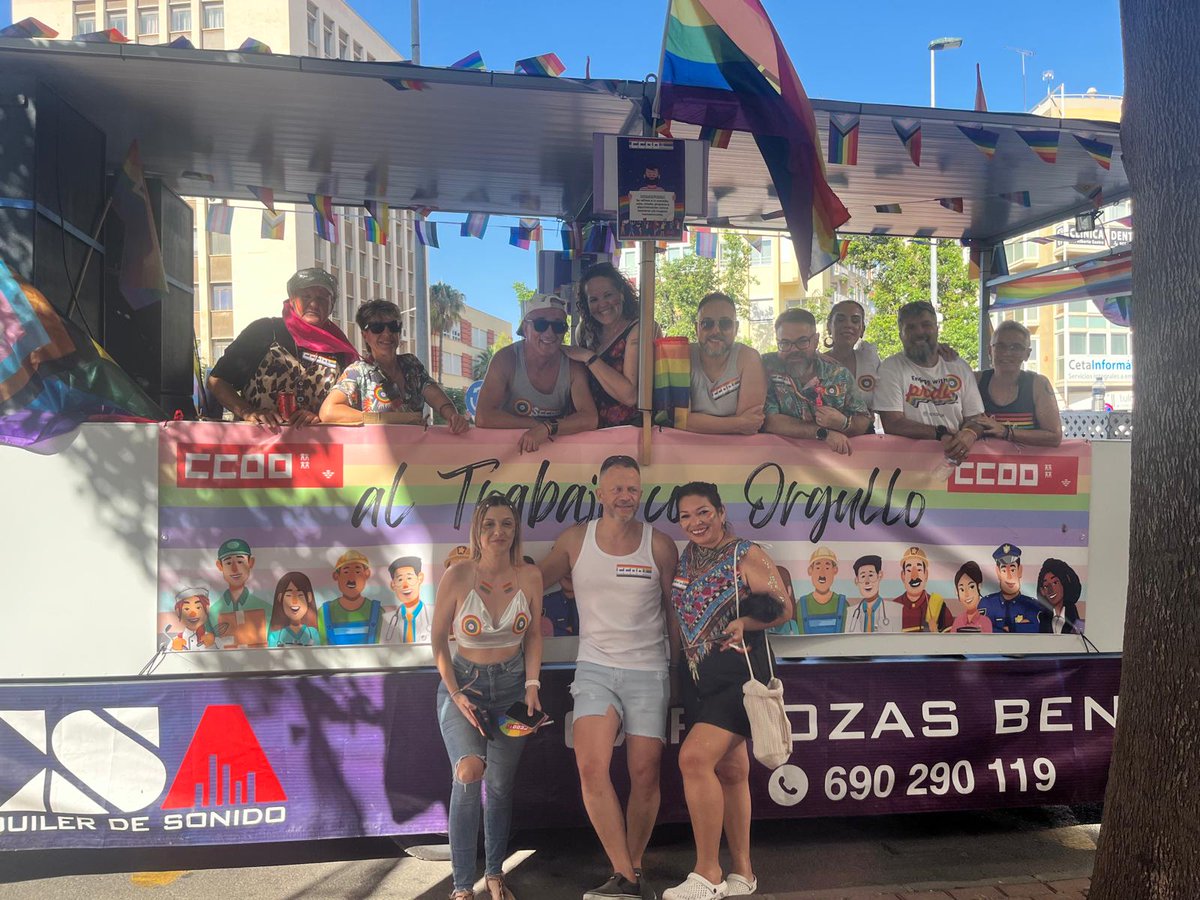 CCOORM's tweet image. Las CCOO Región de Murcia, ORGULLOSAS,  toman hoy las calles de Cartagena junto a los colectivos LGTBIQ+.

#OrganizaTuOrgullo #altrabajoconorgullo