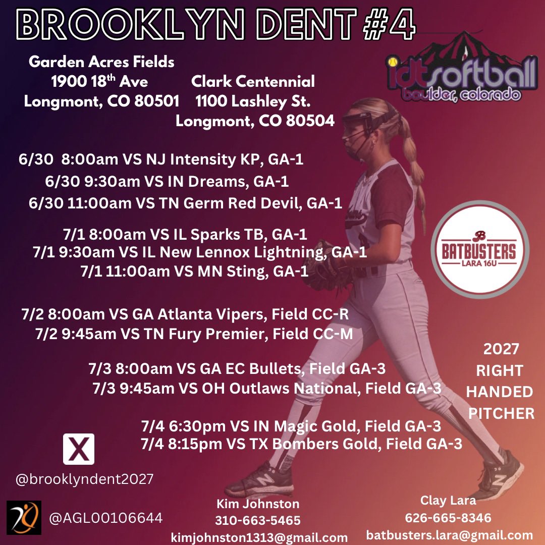 IDT starts Monday 6/30! Hope to see you there 🙌 Right handed, California uncommitted 2027 pitcher with high spin.
<a href="/UConnSoftball/">UConn Softball</a> <a href="/ArizonaSoftball/">Arizona Softball</a> <a href="/FSU_Softball/">Florida State Softball 🥎</a> <a href="/GatorsSB/">Gators Softball</a> <a href="/DartmouthSball/">Dartmouth Softball</a> <a href="/Lifesapitch13/">Kim Johnston</a> <a href="/jenthomas33/">Jennifer Thomas</a> <a href="/clay_lara20/">Clay Lara</a> <a href="/Utah_Softball/">Utah Softball</a> 
<a href="/sbsportsnetwork/">SB Sports Network</a> <a href="/TopPreps/">TOP PREPS @TopPreps | X | Sports News & Recruiting</a>