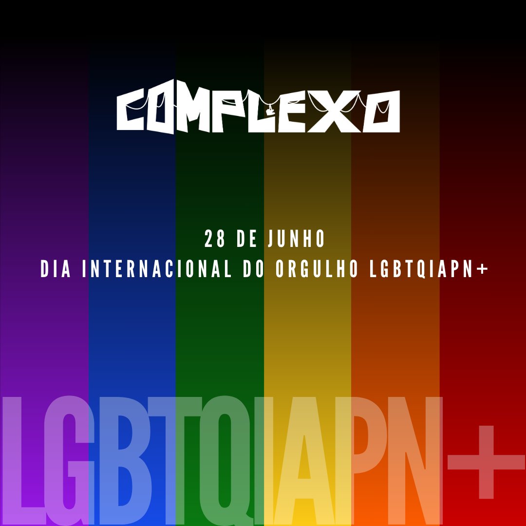 ‍🌈 Dia Internacional do Orgulho LGBTQIAPN+ 

No Complexo, você pode ser quem é. Na rua, na favela, no roleplay e na vida! Respeito, diversidade e liberdade caminham juntos. 
O Complexo é de todos. 💜