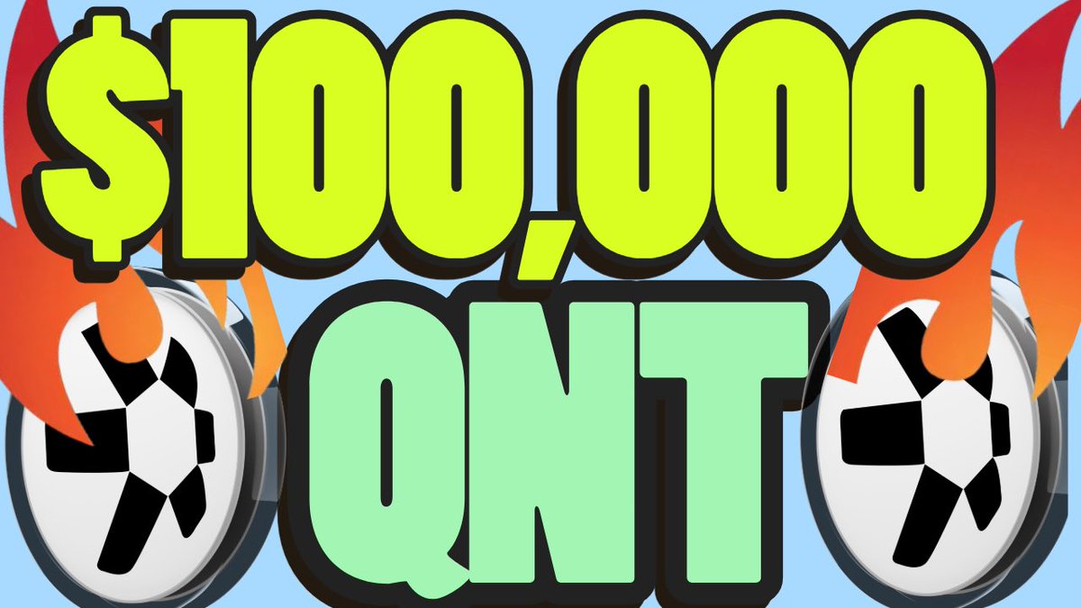 🚨100,000 $QNT Huge News! The New Financial System Programmable Payments the infrastructure of it all

youtu.be/Qkv1uUzkxlk?si…

<a href="/SebasP49474734/">Sebastian!</a> <a href="/DPGmaximus/">MaximusCrypto</a> <a href="/APEXCONSULTNFA/">Apex Crypto Insights (NFA)</a>