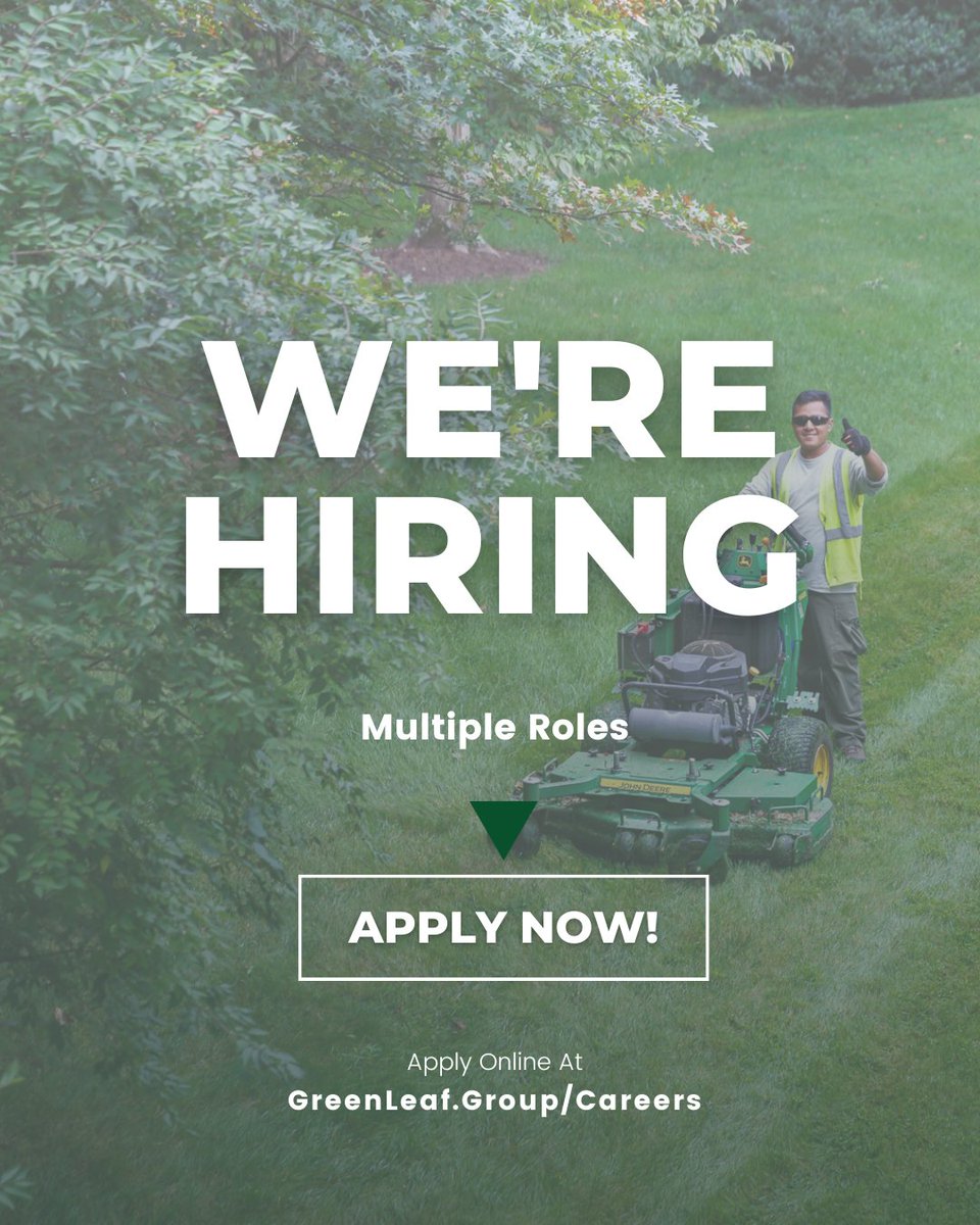 📢 We’re hiring across multiple branches! If you’re reliable, hardworking, and enjoy working outdoors there’s a spot for you on our Green Team.

Apply today at: GreenscapeJobs.com

#NowHiring #CharlotteNC #DurhamNC #HollySprings