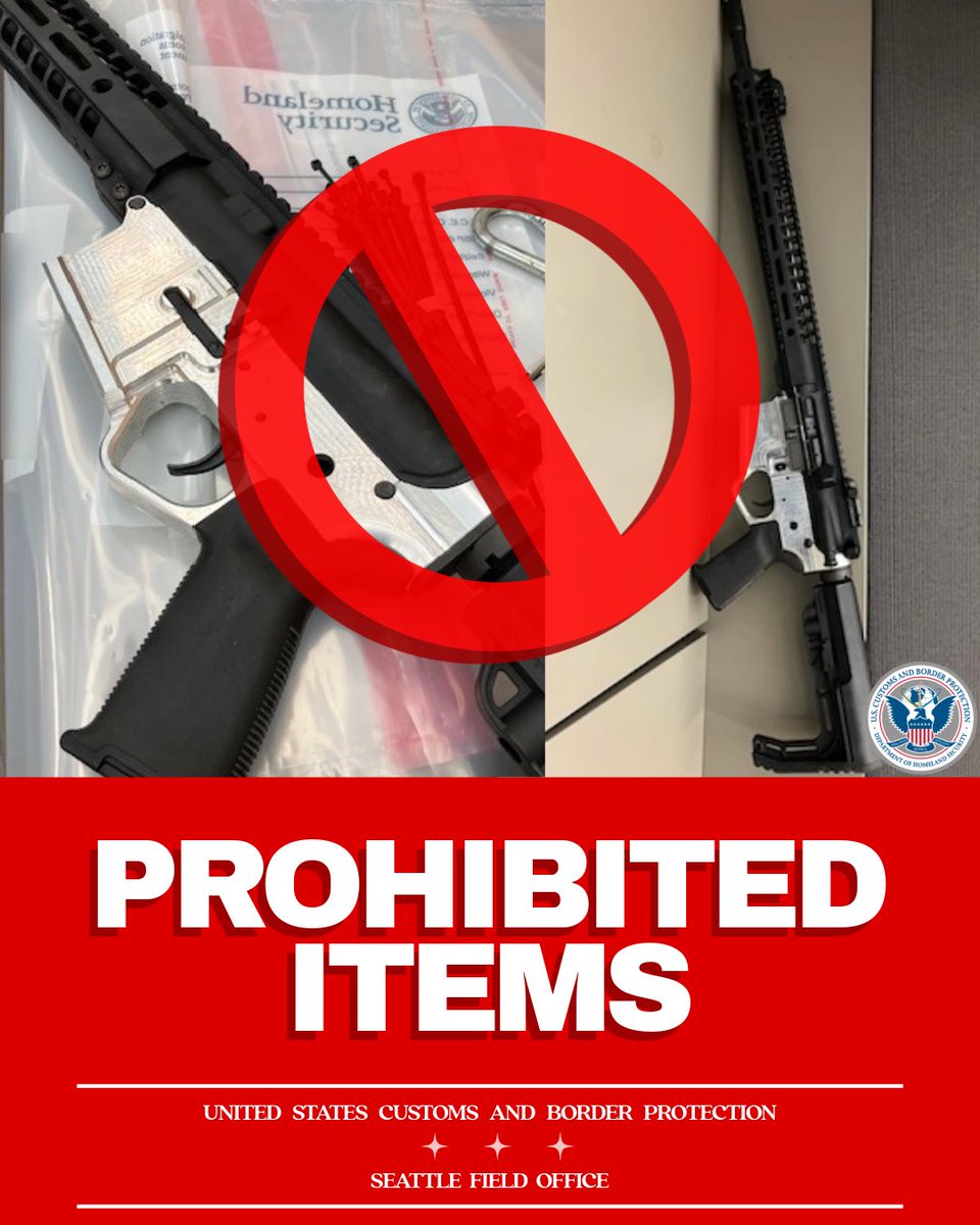 DFOSeattle's tweet image. Blaine, WA @cbp officers recently seized an AR-15 style weapon with a non-serialized receiver. Knowingly possessing and transporting a firearm with a serial number that has been removed, obliterated, or altered, is illegal under federal law. #OFOProud馃嚭馃嚫#LawEnforcement #CBP
