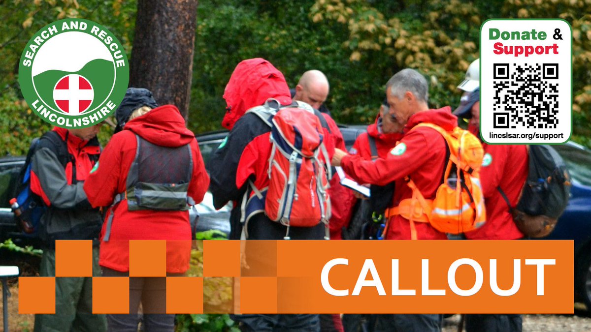 CALLOUT: The team are currently on their way to assist <a href="/LincsPolice/">Lincolnshire Police</a> in the East of the county. 
Stay safe team. 
#SearchAndRescue 
#Lincolnshire