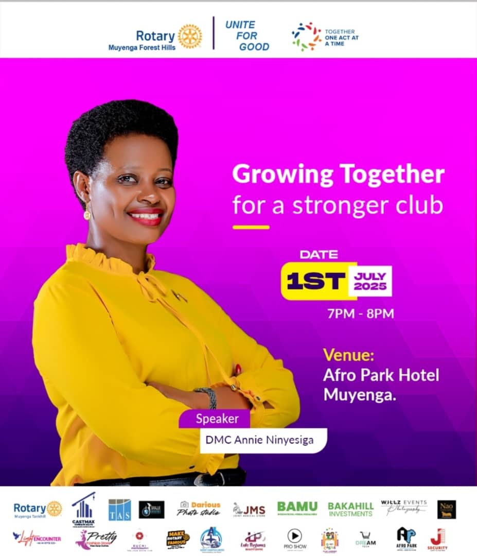 Kicking off the first day of the Rotary year 2025/2026 at Rotary Club of Muyenga Forest Hill! 🎉 I’ll be presenting on “Growing Together for a Stronger Club”.
 Let’s start the year in style and purpose. Join us!
#Unite4Good 
#Rotary2025_2026