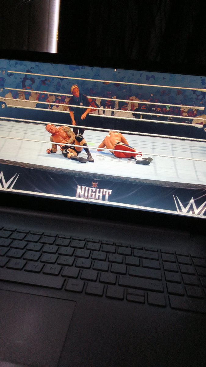CodeVansh1412's tweet photo. Punt kick attempt fail , Cross Rhodes , done KOTR #WWE https://t.co/pd3TGfyN9o