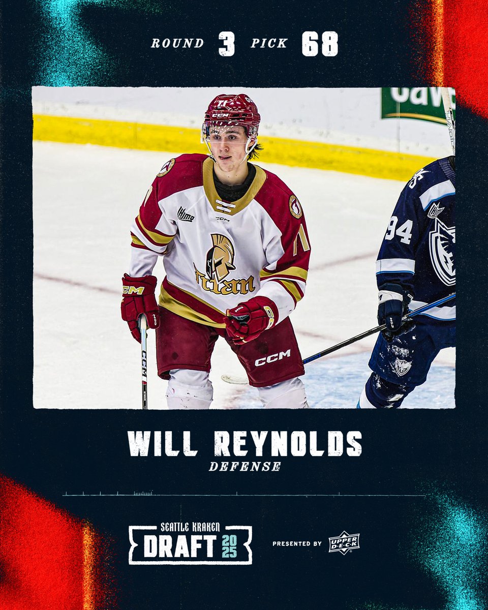 WHERE THERE’S A WILL, THERE’S A WAY!

With the 68th overall pick in the 2025 #NHLDraft, we have selected defenseman Will Reynolds!