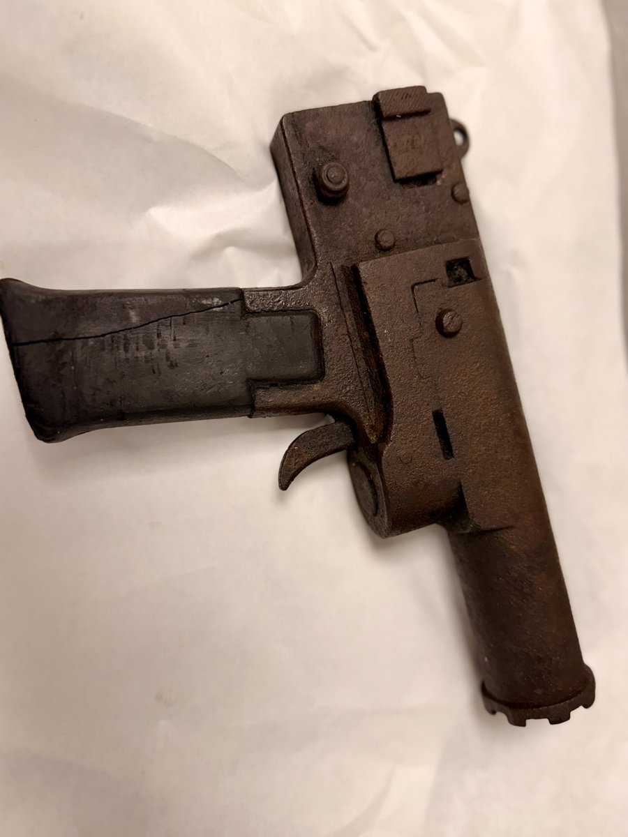 higginsbutchers's tweet photo. Was gifted a piece of Butchering History today.

A Captive Bolt Stunner from the very early 1900’s (weighing in at 2.65kgs) used to replace killing cattle by pole axe, this was the new humane way of slaughter at the time.

This is what my grandfather would have used to go about his daily business.

If you’re sensitive to how your food is made don’t read any further!

🐄 How It Was Used
•The device would be held against the animal’s forehead.
•When triggered, the bolt would shoot forward with significant force, penetrating the skull just enough to destroy part of the brain.
•This causes instant unconsciousness, minimizing suffering and making the subsequent slaughter safer and more humane.
•The animal would then be bled out while unconscious.

In case you don’t know me, I’m extremely passionate and proud of my trade and my heritage as a 4th generation Butcher so this gift absolutely made my day!!! 

Big thanks to Davy Moran, a veteran generational Butcher and longtime friend of the family for this amazing gift 🙌