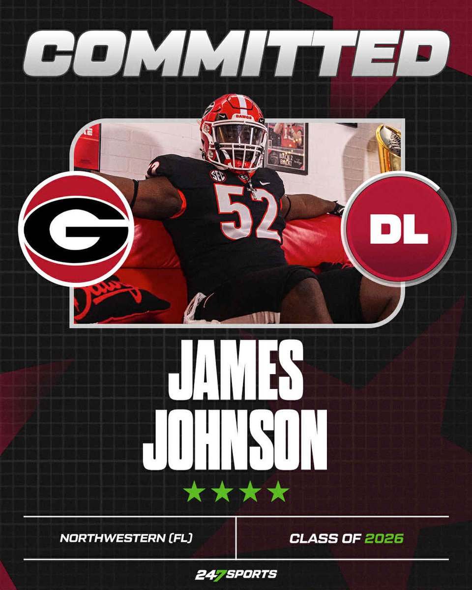BREAKING: Georgia goes into Miami's backyard, beats Hurricanes to land commitment from Top 100 DL James Johnson

"The most important factor for my decision is development."

247sports.com/college/georgi…