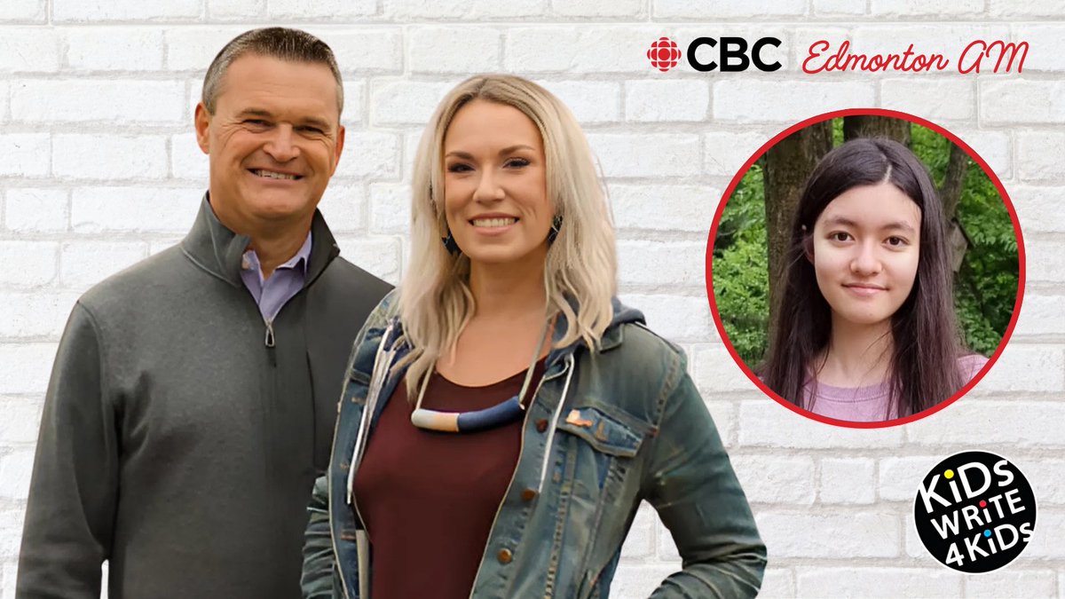 Ripplefdn's tweet photo. Grade 8 student and one of the winners of this year's Kids Write 4 Kids contest, Isabel Roscoe, was interviewed about her story, Memoirs of a Tree Lord, on @cbcradio! 

Listen to the 5 minute clip: https://t.co/EI7mCcZeEj

#KW4K #EdmontonAM https://t.co/Jnbhzd8tFs