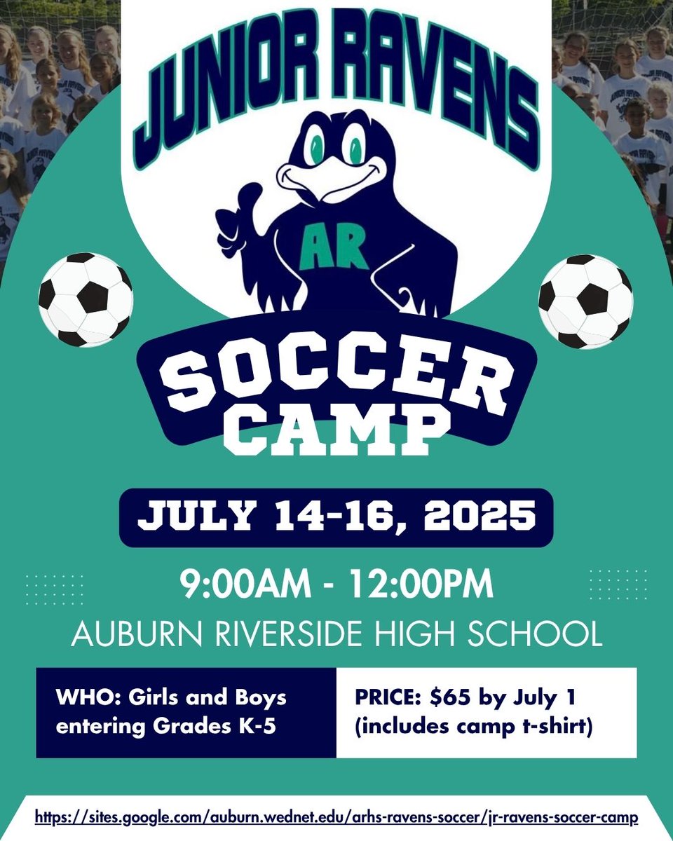 Come join our annual Jr Ravens Soccer Camp!

sites.google.com/auburn.wednet.…