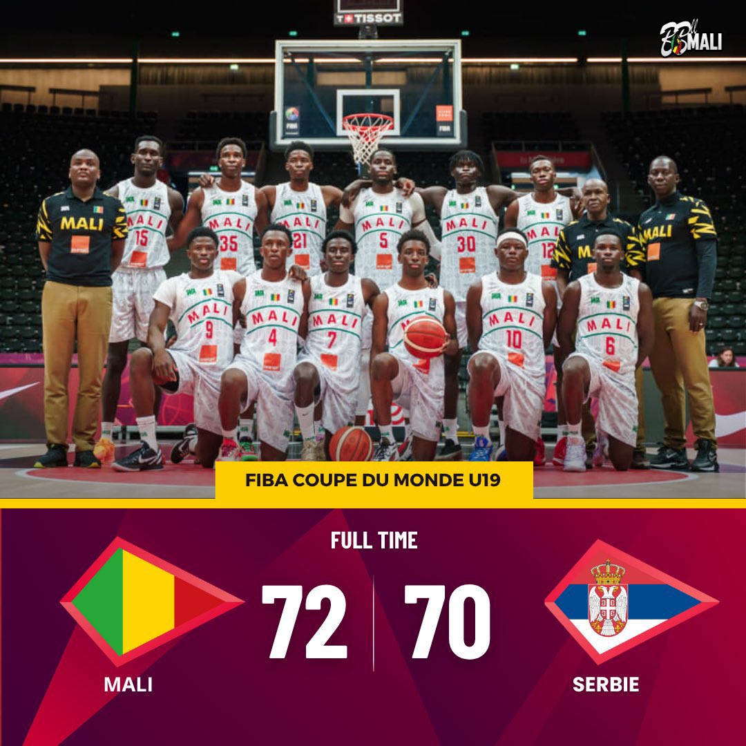 SIDreamsAcademy's tweet image. Huge debut for the Mali U19 at the #FIBAU19 Worlds. Congrats to alumni Chouaybou Keita, Youssouf Traore and Ladji Coulibaly, who shined in the win vs Serbia (72-70) with 6 points (3/5 FG), 7 rebounds, 3 assist, 2 steals and 4 blocks (19 PIR). #anythingispossible #dreamsacademy