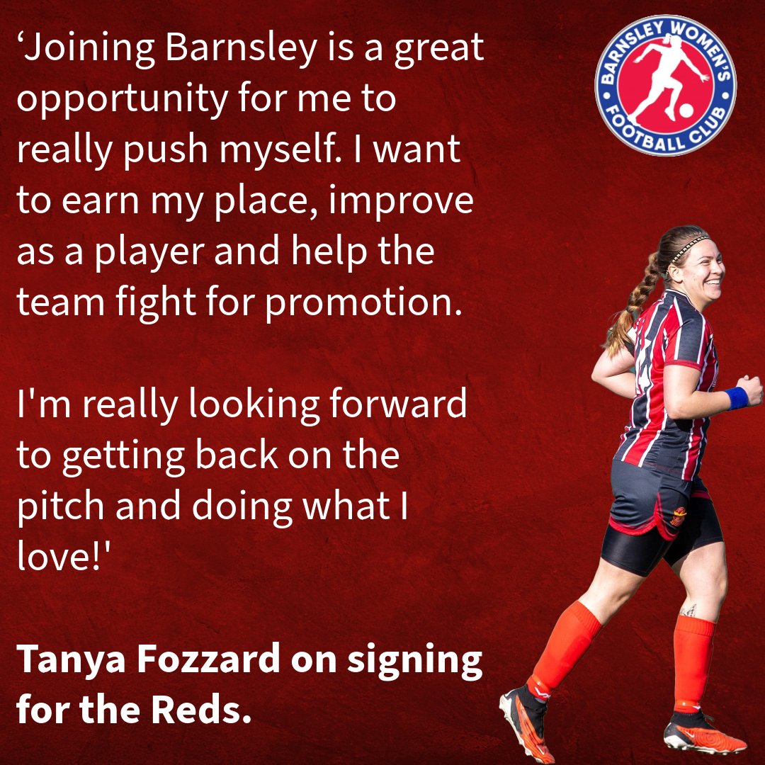 Barnsley Women’s Football Club (@barnsleywfc) on Twitter photo Read the thoughts of <a href="/tanyafozzard/">Tanya Fozzard</a> on joining the Reds.
#youreds #barnsleywfc #independentandproud Read the thoughts of <a href="/tanyafozzard/">Tanya Fozzard</a> on joining the Reds.
#youreds #barnsleywfc #independentandproud