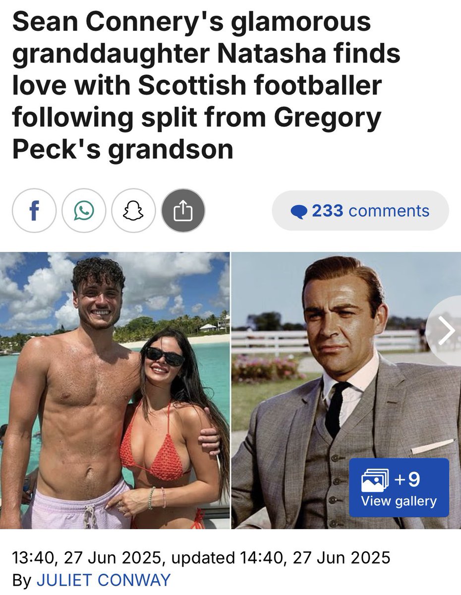 northernlites__'s tweet image. Now that’s a headline.
Dante Polvara is dating Sean Connery’s granddaughter…..surely we can update his song now?!