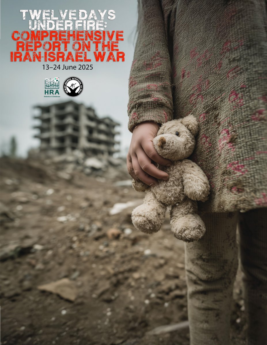 HRANA_English's tweet image. HRA has documented and analyzed casualties and key incidents of the 12-day Iran-Israel conflict. As we continue to assess the devastating impact on Iranians, explore our latest comprehensive analysis.
The report is available as a downloadable PDF:
ow.ly/6EJr50WhUBS