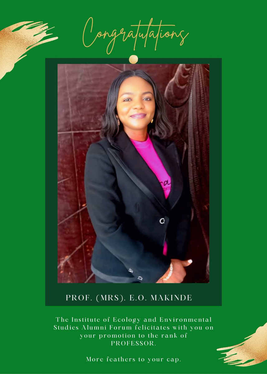 IEESAlumniForum's tweet photo. We felicitate and celebrate with Professors (Mrs) O.E Dada and E.O Makinde, the latest members of our Alumni to be promoted to the rank of Professors by the @ElizadeUni and @LASUOfficial respectively. We’re really elated and buoyed by your achievements. Many Congratulations 🥳. https://t.co/AJPrjIVxtV