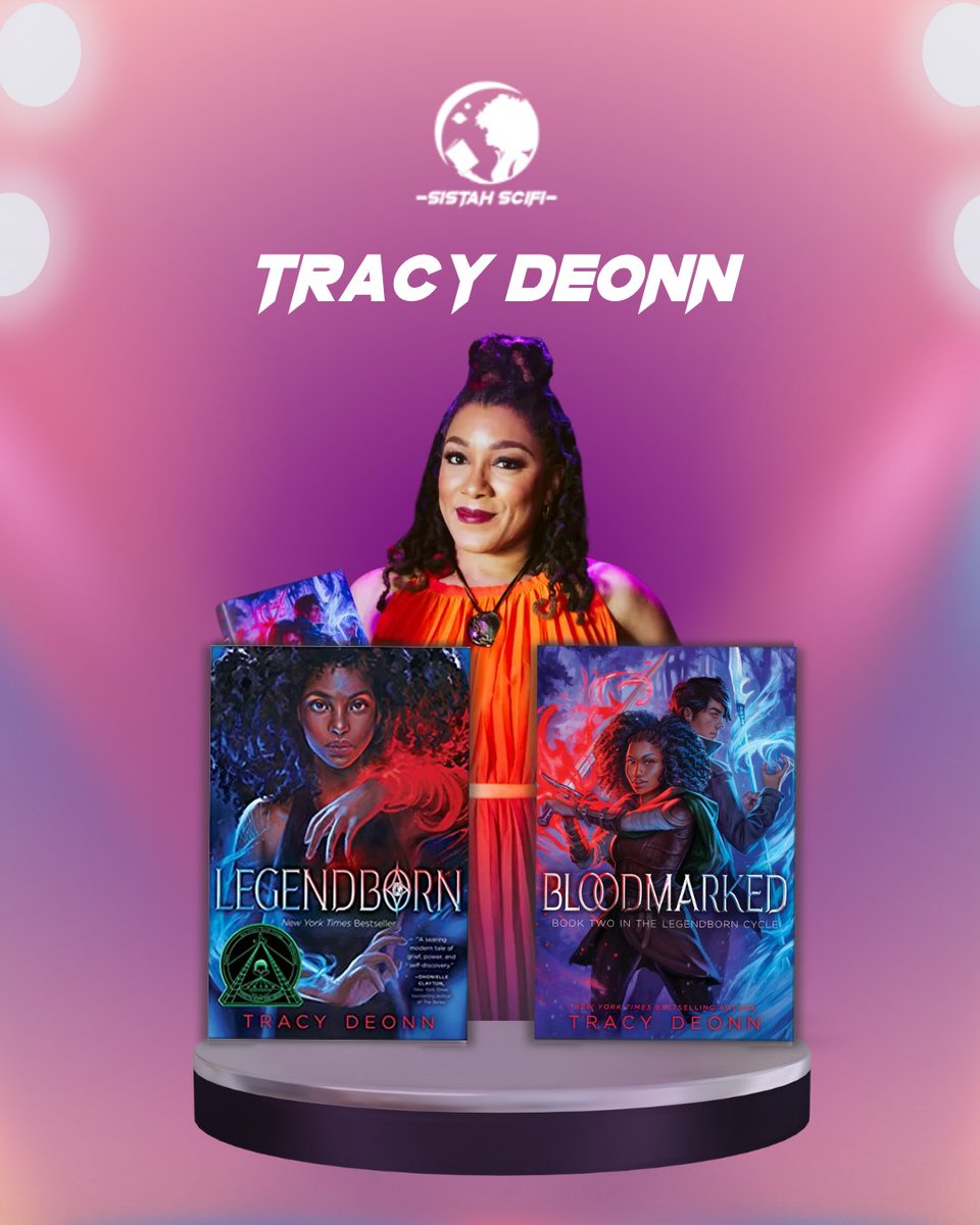📚✨ Author Spotlight: @TracyDeonn ✨📚

Tracy Deonn is a bestselling and award-winning author celebrated for blending contemporary fantasy with deep cultural roots, personal history, and Southern Black girl magic. 

#sistahscifi #TracyDeonn