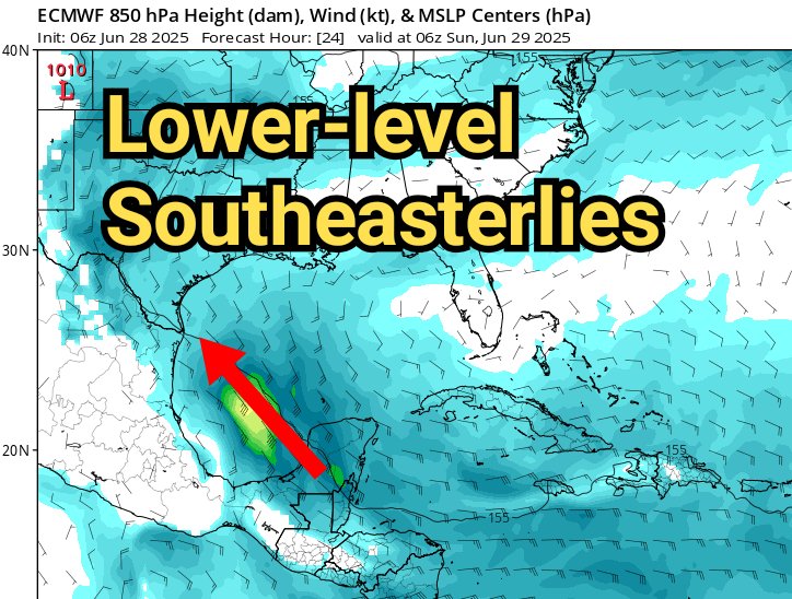 TropicalTidbits's tweet image. 🌀 We're tracking Invest #91L in the Bay of Campeche, as a weak circulation has developed from a tropical wave there. Rotation of the low-level clouds is evident in the satellite loop, with some deep thunderstorm activity on the south side.
🌀 Conditions are not fully optimal…