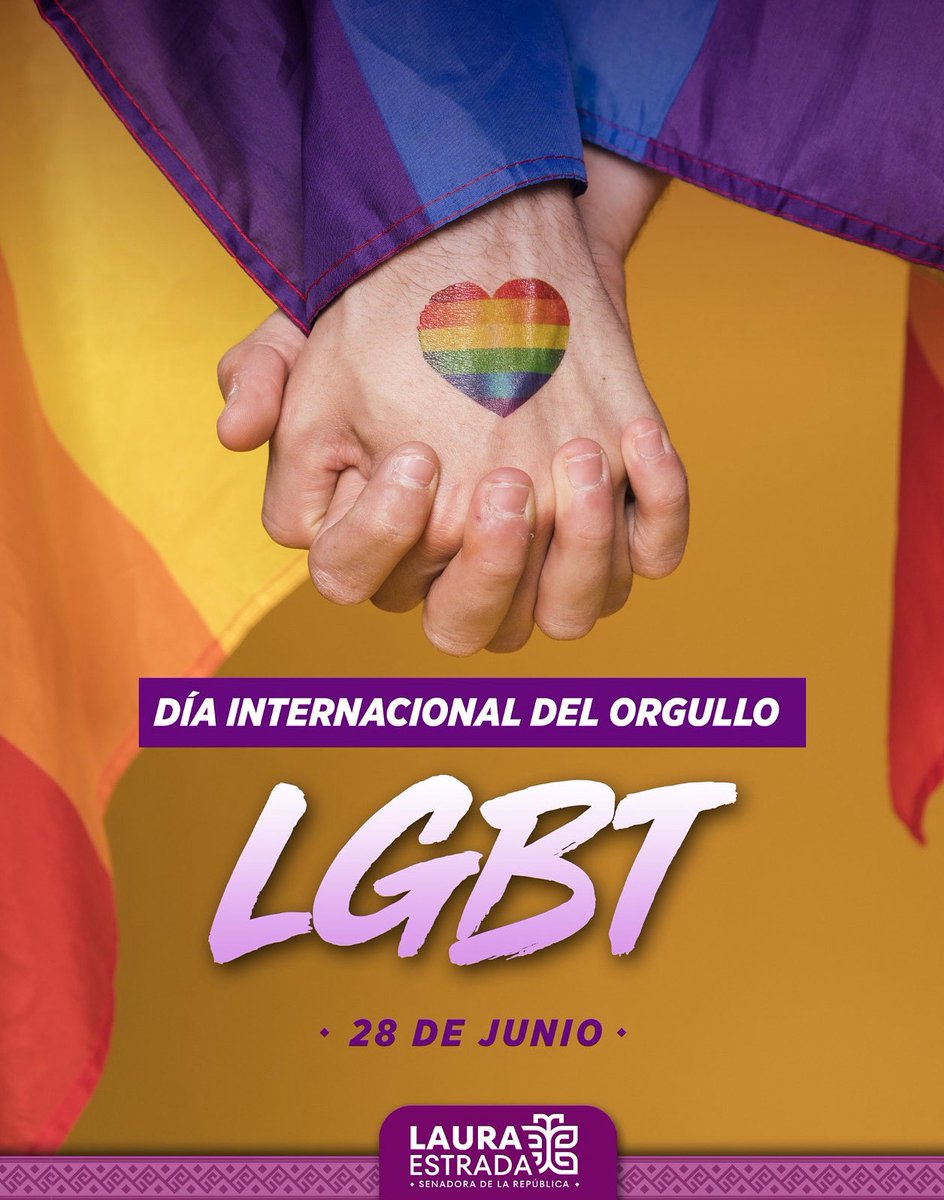 Laura Estrada Mauro (@lauraestradamau) on Twitter photo 🏳️🌈 En el Día Internacional del Orgullo LGBT+ reafirmamos nuestro compromiso con la igualdad, la dignidad y el respeto para todas las personas, sin importar su orientación sexual o identidad de género.
Desde el <a href="/senadomexicano/">Senado de México</a> seguiremos legislando para construir una sociedad más 🏳️🌈 En el Día Internacional del Orgullo LGBT+ reafirmamos nuestro compromiso con la igualdad, la dignidad y el respeto para todas las personas, sin importar su orientación sexual o identidad de género.
Desde el <a href="/senadomexicano/">Senado de México</a> seguiremos legislando para construir una sociedad más