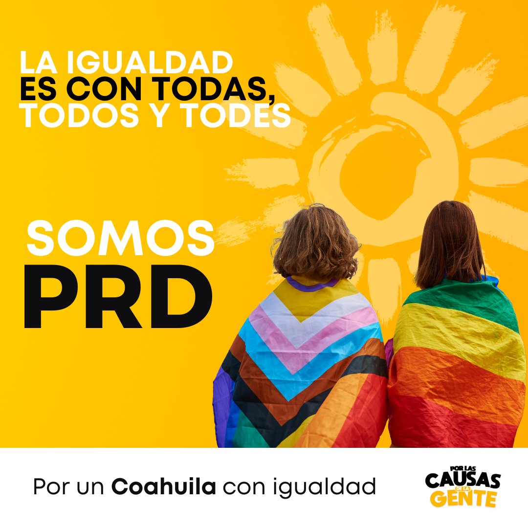 Los derechos no se reparten, se garantizan. ☀️🏳️‍🌈

En el #PRDCoahuila creemos en una sociedad donde la justicia social se construya desde la inclusión real. #PorLasCausasDeLaGente