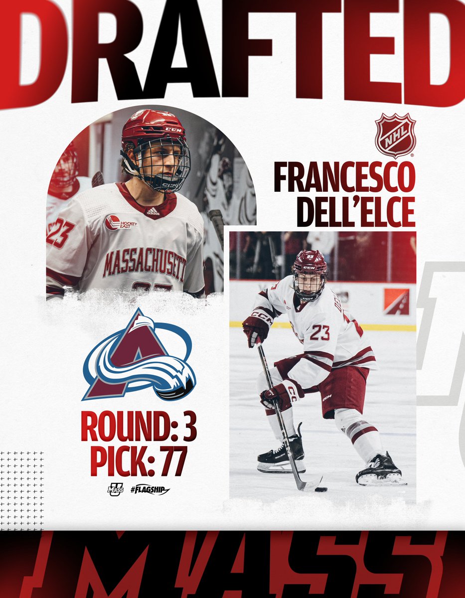 UMass Hockey (@umasshockey) on Twitter photo Stop us if you've heard this before...the <a href="/Avalanche/">Colorado Avalanche</a> have drafted a UMass defenseman...
Congrats Francesco!!
#NewMass X #Flagship 🚩 Stop us if you've heard this before...the <a href="/Avalanche/">Colorado Avalanche</a> have drafted a UMass defenseman...
Congrats Francesco!!
#NewMass X #Flagship 🚩