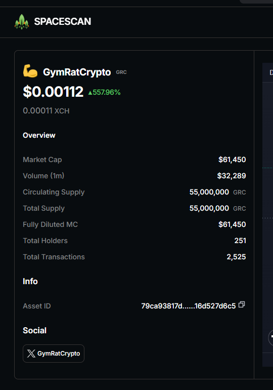 GymRatCrypto's tweet photo. 🧵 GRC ALPHA THREAD DAY 10
up 557% of initial offer file rate 
the first round of early whales just dumped load. 
250 Holders organic - 65k market cap 
55million max supply initial Lp burnt $bepe
Whale position costs $700 at this time
https://t.co/JWYIP6uCN0

How to Get $wGRC - on @base        
CA-0x61B5368b955450250EAd959C703aCE38943f88e5

You can now grab $wGRC on BASE and bridge it to native $GRC on Chia using the cleanest tool in crypto:
👉 https://t.co/k7YREVg7SW
Here’s how to do it 
🔹 Option 1: Buy $wGRC on @AerodromeFi or @9mm_pro 
Simple flow:
$WXCH → $wGRC

🔹 STEP 2: Bridge to Native Chia using https://t.co/jYIIpAaCRN

Now you’re holding real $GRC on Chia. Thats where the main liquidity is held  CA - 79ca93817d91ea055c380393e1e3485b796f33afa5df8b7e2e754d16d527d6c5

🧠 A few important things to understand:

🚫 This is not about FOMO-ing your life savings.
✅ This is about low-barrier to entry, real community adventure
✅ It’s real. It’s slow. It’s deliberate. 

🌱 The incentives for $GRC will come over time, and with us — not before us.
It’s built for the journey, not the exit pump.
We’re building on $chia $xch for a reason
$bepe

🔒 Why Chia? @chia_project @hoffmang 
Because it’s the best blockchain, period.
— to keep rich scammers out. $xch
But for the long haul — real decentralization, real consensus, real potential.