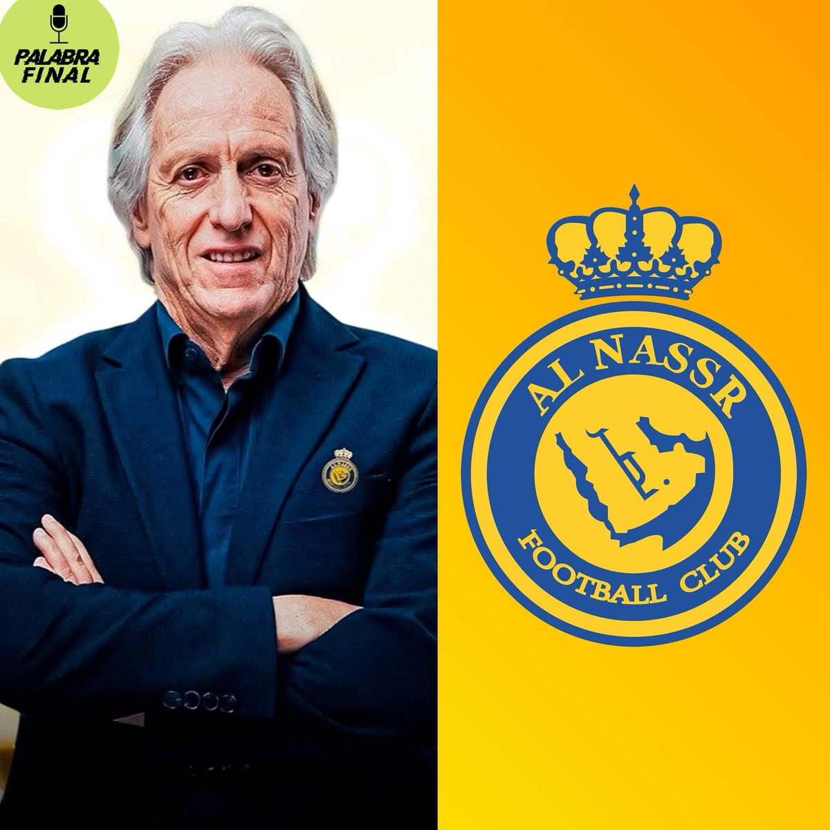 🚨¡ÚLTIMA HORA!🚨

Jorge Jesús se convierte en el nuevo entrenador del Al-Nassr, tras la salida de Stefano Pioli.

En la última temporada, Jorge Jesús dirigió a Al-Hilal y ahora podrá dirigir a Cristiano Ronaldo.

SORPRESA. 🇵🇹🔥