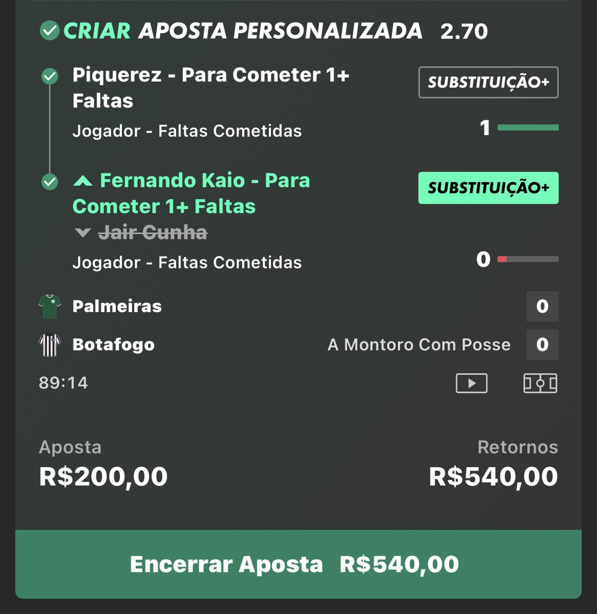 flavioazewedo's tweet photo. @ntbrener obrigado pela call do Piquerez, mas a do Jair/Kaio foi risco kkk https://t.co/kcqflchvns