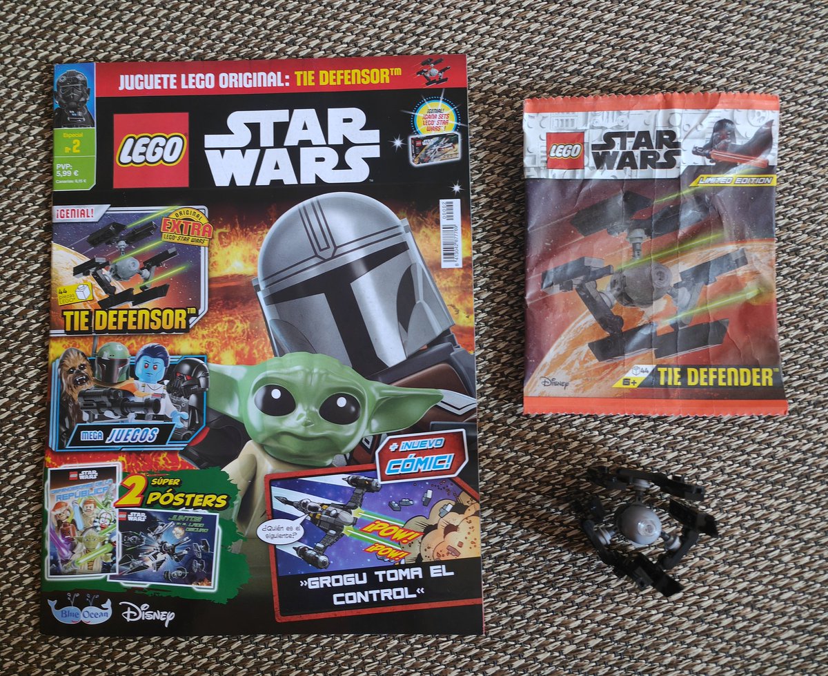 dengar69's tweet image. Ya a la venta la revista ESPECIAL Lego Star Wars número 2 con un minikit del Tie Defender Limited Edition.
Además las secciones habituales de la revista, posters, comic, juegos para divertirse y concurso.

@blueoceanspain @starwarsspain @LEGO_Group #starwars #lego #minikit