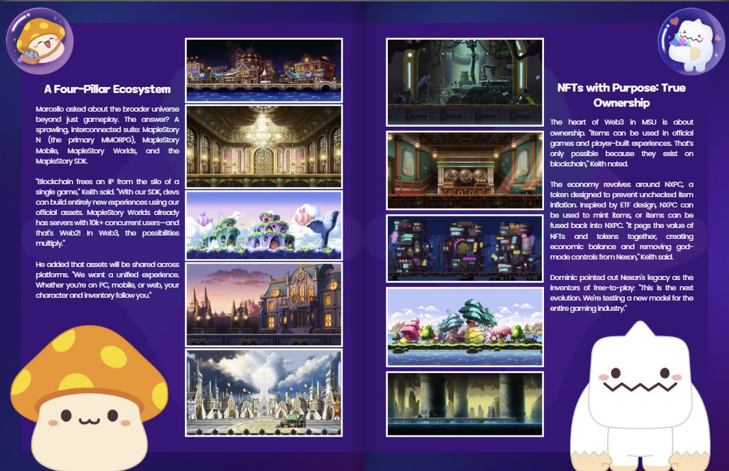 GAM3TALKMAG's tweet image. Maplestory, the iconic MMORPG with a legendary IP has recently launched their Web3 expansion @MaplestoryU!
We sat down with the team on Issue 2 to dive into their vision, gameplay, and what this means for the future of Web3 gaming.
If you missed it, get all about it in our…