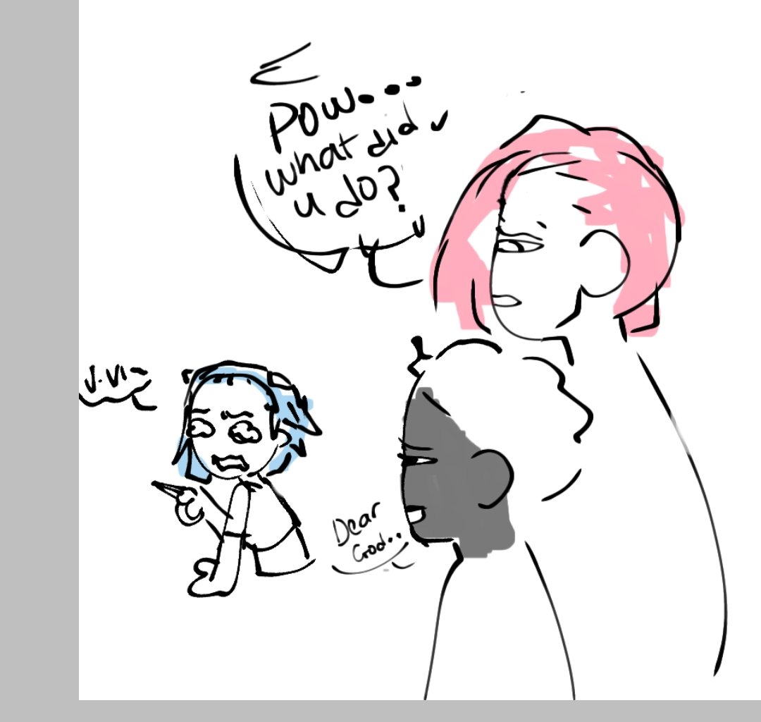 Lunimo0x's tweet photo. Not fairybomb but this stupid short comic I did last month of
Powder wanting to give herself vi's hairstyle. She fucked up.
#tinybomb #arcane #Ekko #Jinx #Vi #timebomb https://t.co/6sdLH5iyjH
