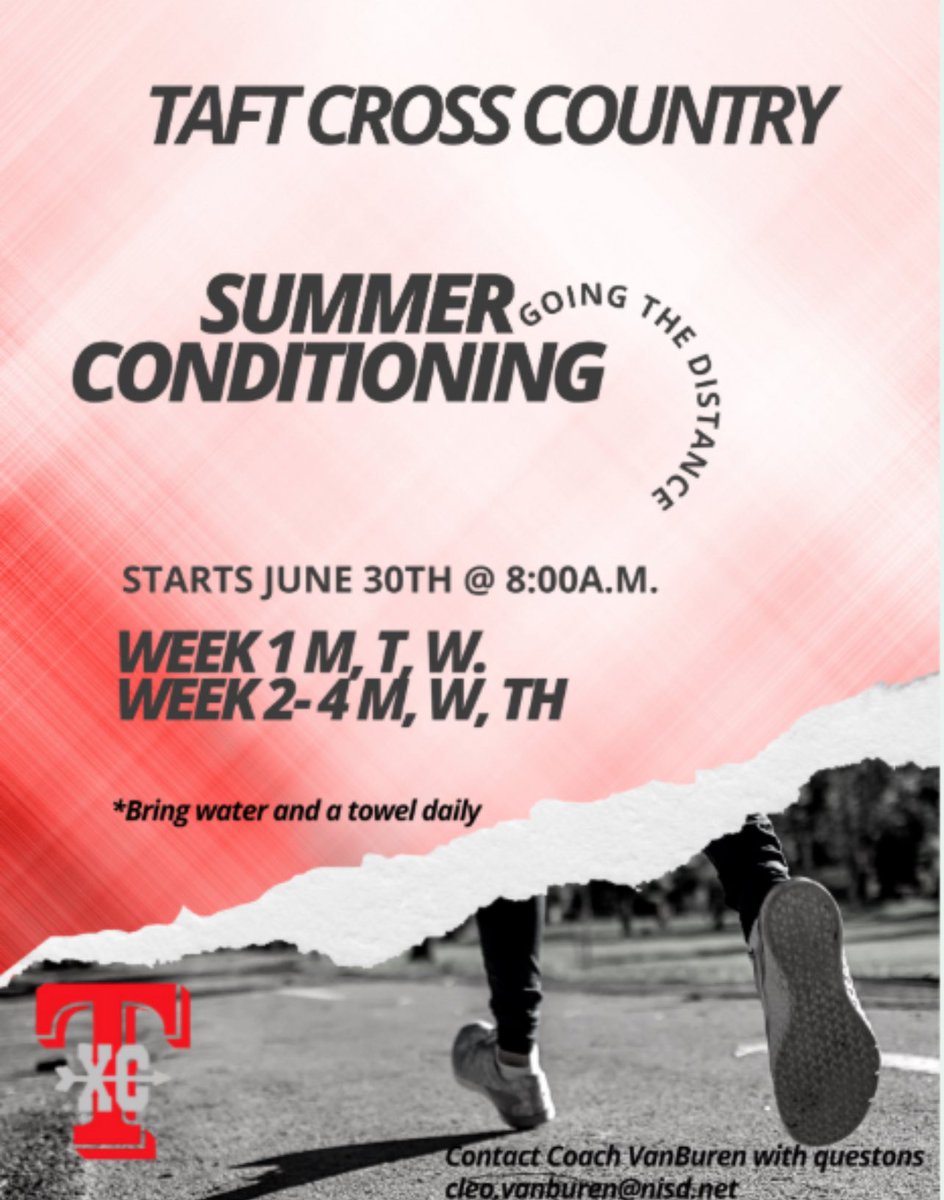 Hope you’re ready!!! We start Monday on the track.