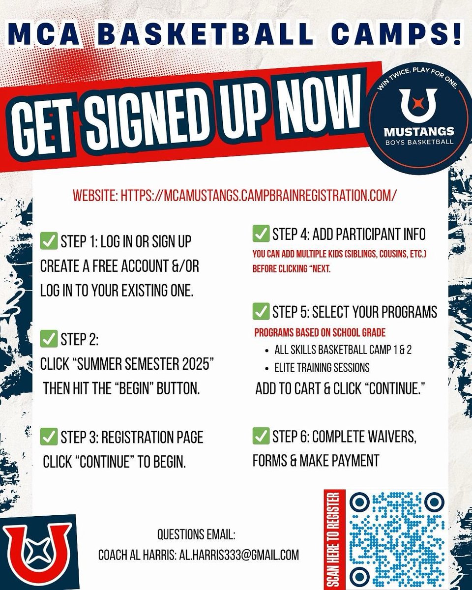 MCA Basketball Camp! 
Train w/ Coach Al Harris <a href="/Blessed2Coach/">Al Harris</a> + staff!

🔗 Register: OPEN NOW mcamustangs.campbrainregistration.com

#viralvideo #Repost #basketball