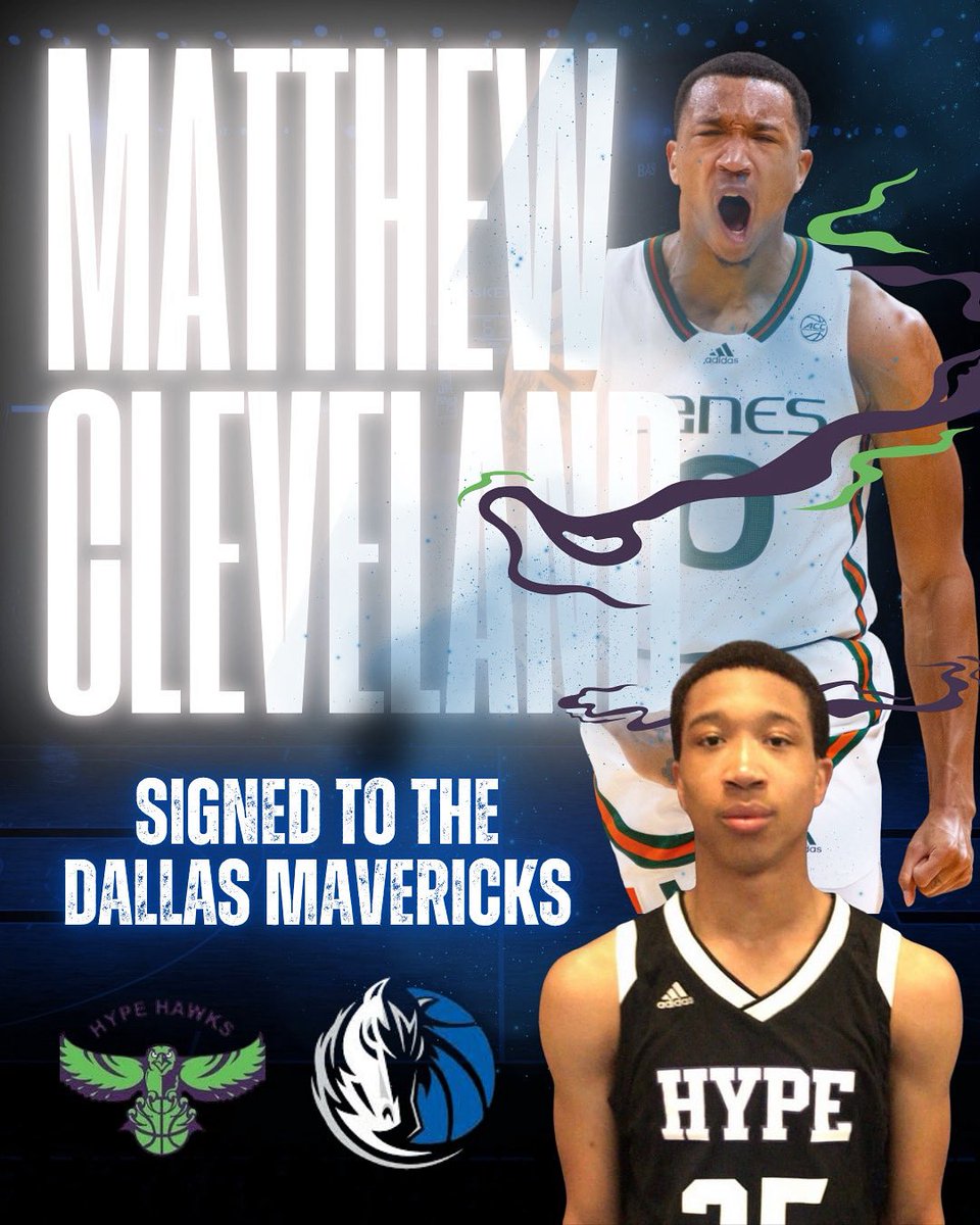 We wanna extend a big congratulations to <a href="/MCleveland35/">Matthew Cleveland</a> on being signed to the Dallas mavericks. Glad to be a small part of your journey. We wish you good luck in the step on the process #BelieveTheyHype😤🤫