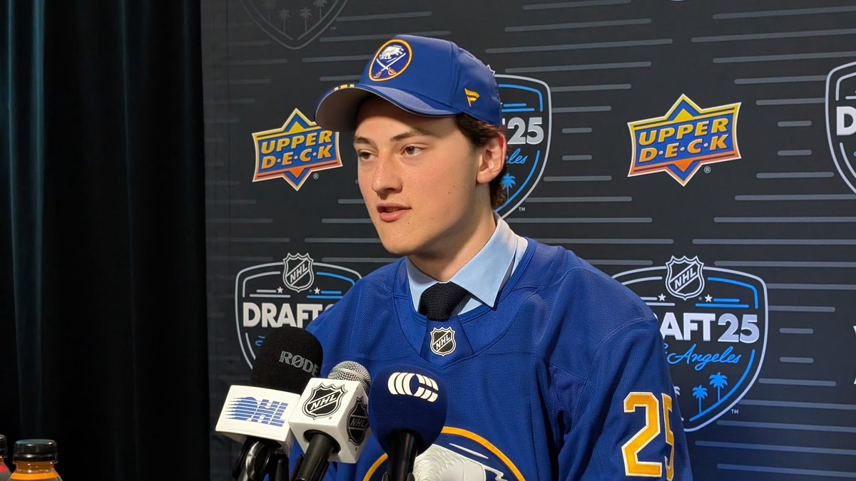 Sabres Semantics (@sabressemantics) on Twitter photo First look at newest #Sabres third round pick defenceman David Bedkowski in his Buffalo colours.
Good thing he’s sitting down as a 6’5 guy from the #OHL’s Owen Sound Attack.
📸 <a href="/SEllisHockey/">Steven Ellis</a>
#NHLDraft #AlwaysAttack #Sabrehood First look at newest #Sabres third round pick defenceman David Bedkowski in his Buffalo colours.
Good thing he’s sitting down as a 6’5 guy from the #OHL’s Owen Sound Attack.
📸 <a href="/SEllisHockey/">Steven Ellis</a>
#NHLDraft #AlwaysAttack #Sabrehood