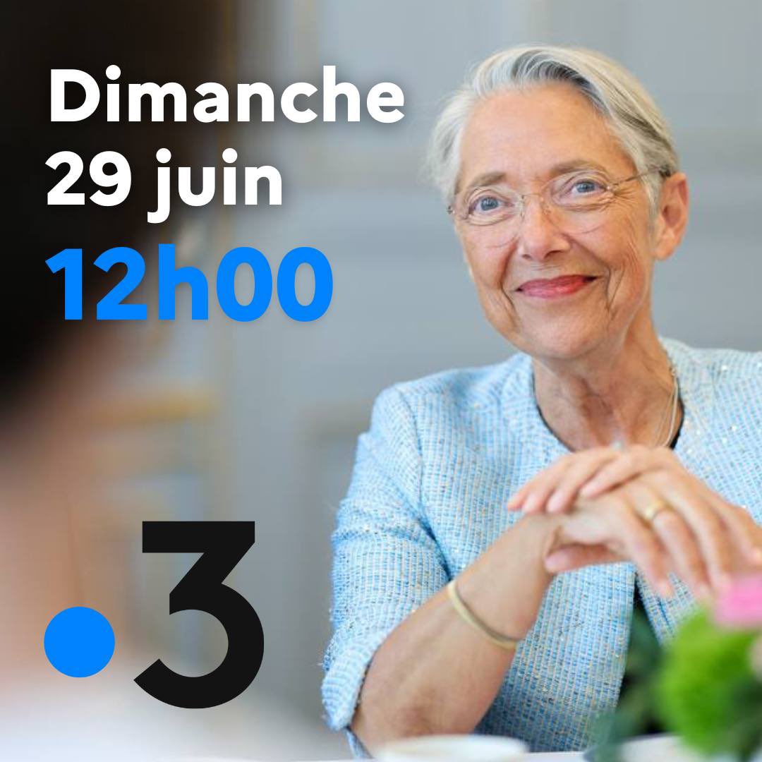 Elisabeth_Borne's tweet image. 📺 Retrouvez-moi demain à partir de 12h00 dans @DimPolitique sur France 3 !