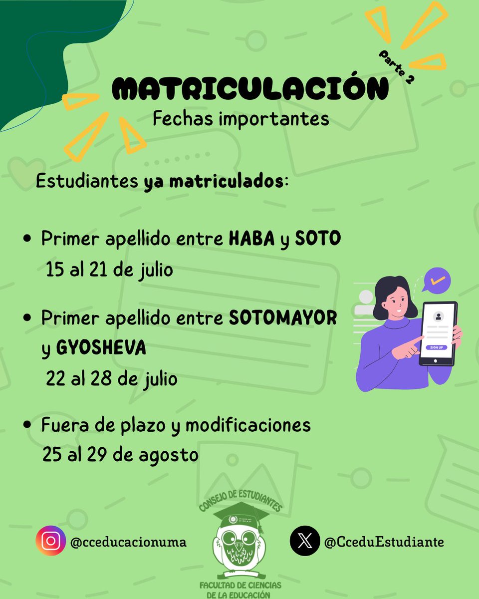 Consejo de Estudiantes de CC. de la Educación UMA tweet media