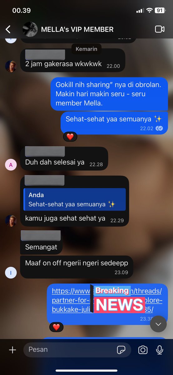 Malam mingguan bareng Member” kesayanganku 

#channel #privatechannel #mellavipchannel