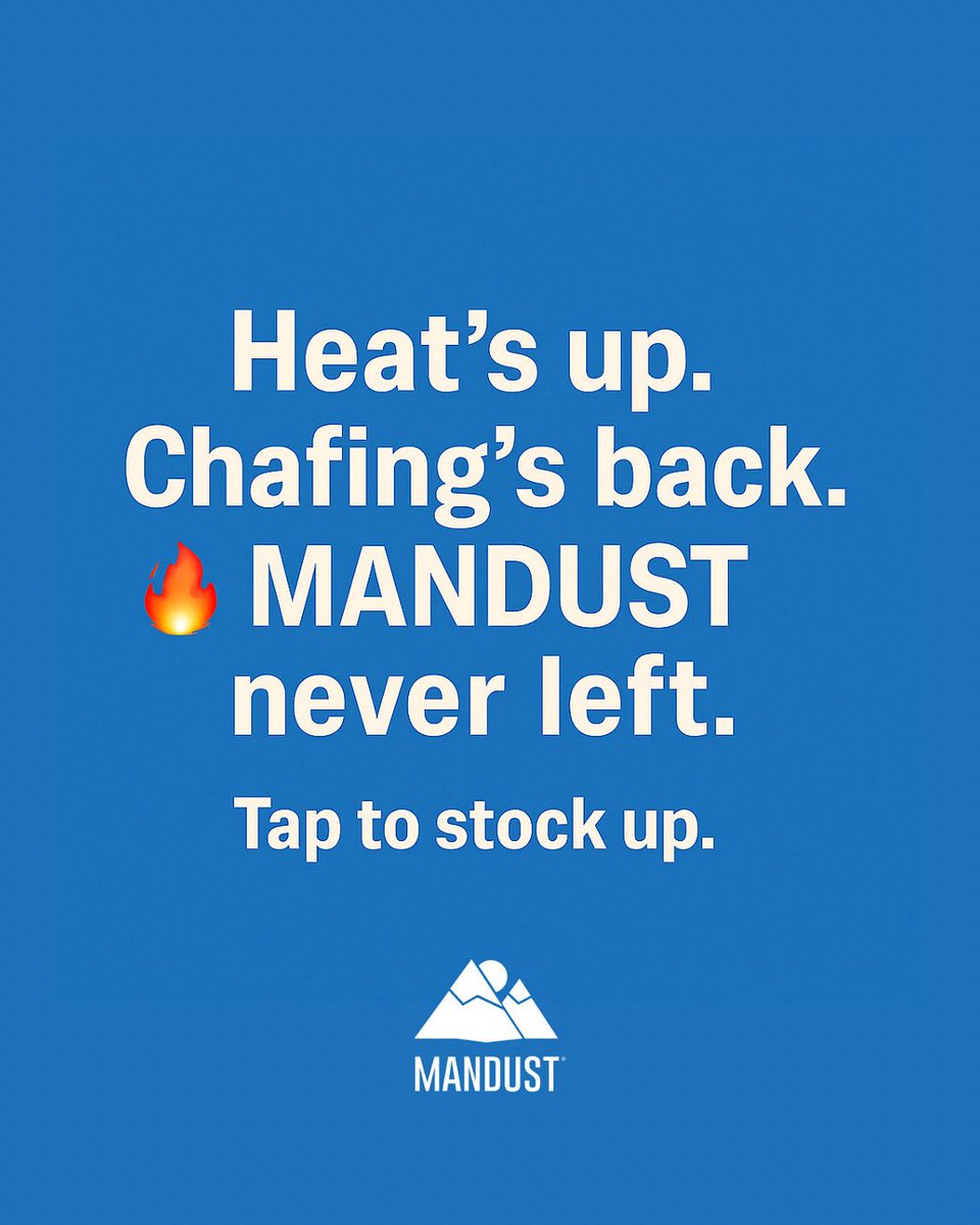 It’s not just hot, it’s chafe season.
Luckily, MANDUST never left.
Stay dry, stay fresh. 🏔️ 
mandust.ca

#AntiChafe #StayFresh #MensGrooming #CanadianMade #HeatHack
