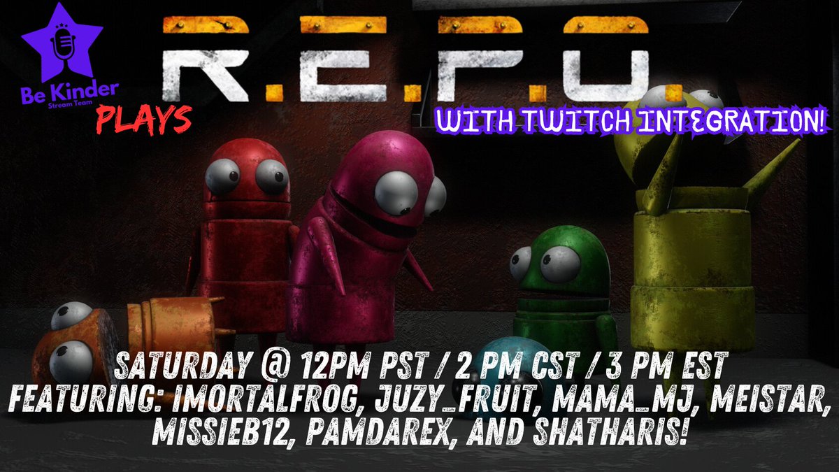 Bonus Stream day! Hanging out and playing Repo with the <a href="/BeKinderTeam/">Be Kinder Stream Team!</a> friends and playing some <a href="/PlayRiftopia/">Riftopia</a> 

twitch.tv/shatharis