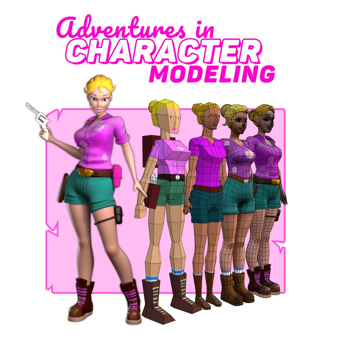I'm releasing a YouTube tutorial series, "Adventures in Character Modeling." Chapter one is live, with three more chapters coming in the next few months. Free assets to follow along are available on my Gumroad.  
youtube.com/watch?v=gaNFbG…