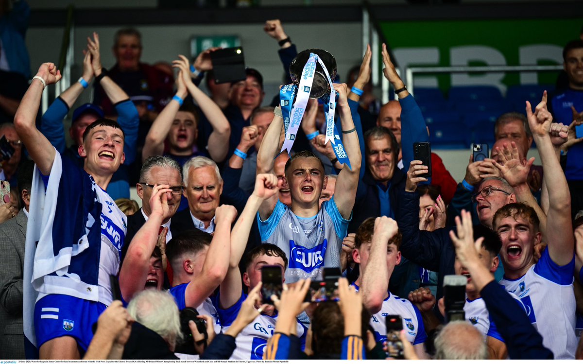 Score_Beo's tweet photo. Full Time 
 Waterford 1-18 
Clare 0-10

@WaterfordGAA are All-Ireland Minor Hurling Champions for the fourth time. https://t.co/d3VmYaGmNo