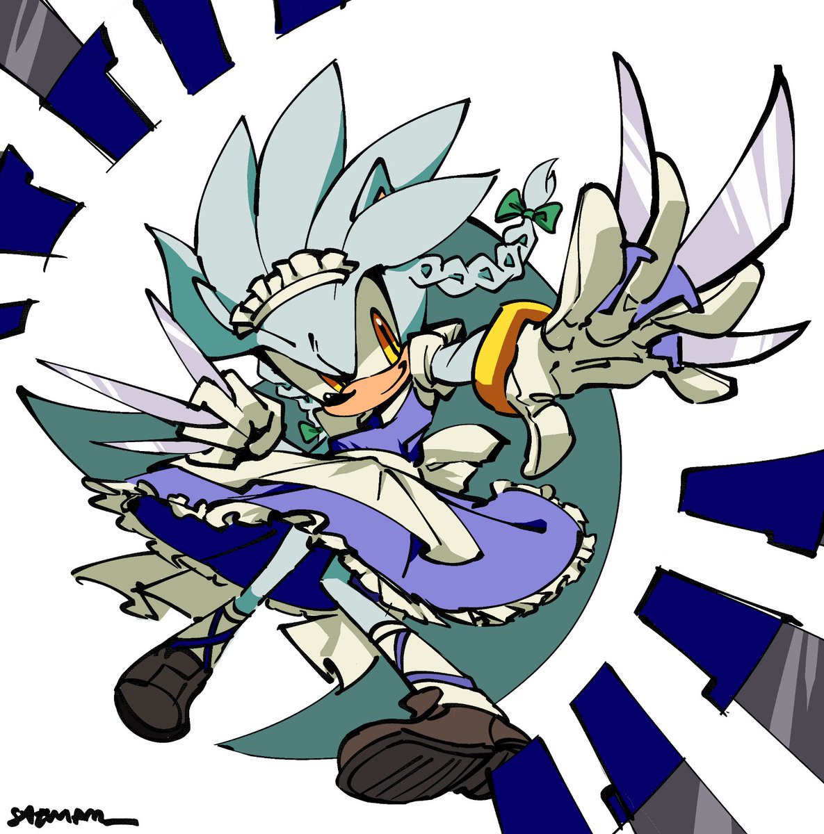 saewiam's tweet image. silver as sakuya from touhou for no reason other than theyre both grey