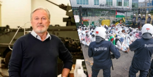 Europe / Belgique / les sympathisants propalestiniens ont saccagé des véhicules pour l’Ukraine / Habillés de combinaisons blanches, le visage dissimulé, quelque 150 activistes causent pour 1 million d’euros de dégâts 
bsky.app/profile/geopol…