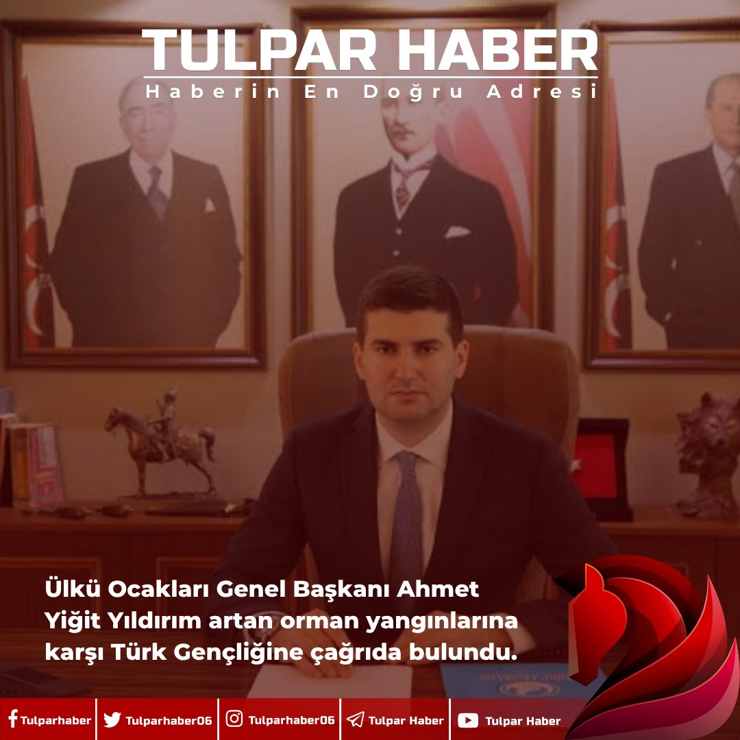 TulparHaber06's tweet photo. Ülkü Ocakları Genel Başkanı Ahmet Yiğit Yıldırım artan orman yangınlarına karşı Türk Gençliğine çağrıda bulundu.

https://t.co/RN9jNyU8LH https://t.co/xVFTKIUh1U