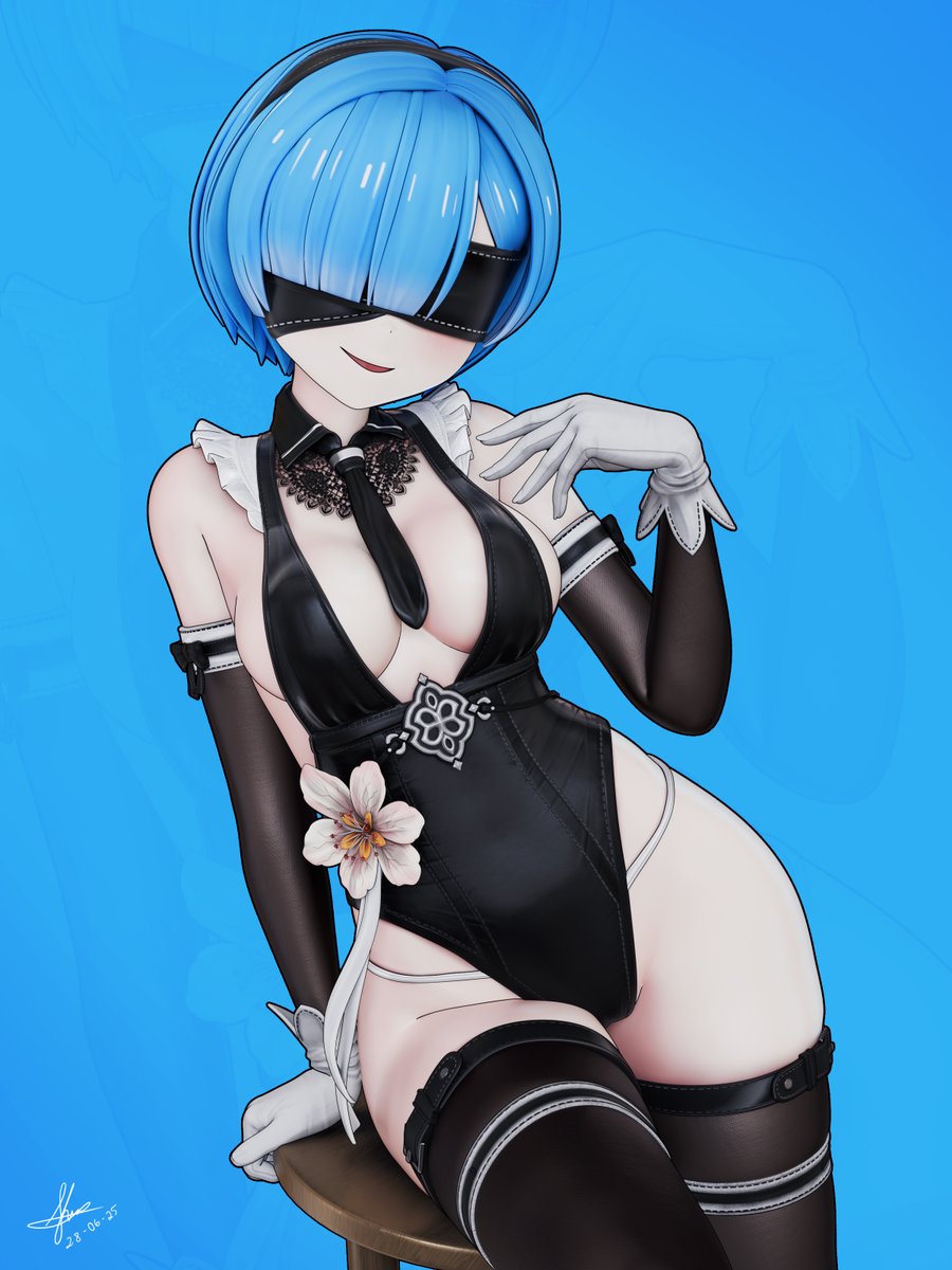 Rem with the Nier x Stellar Blade Outfit 💙
#リゼロ #rezero #3DCG #Blender #3dmodeling #B3D #NieRAutomata