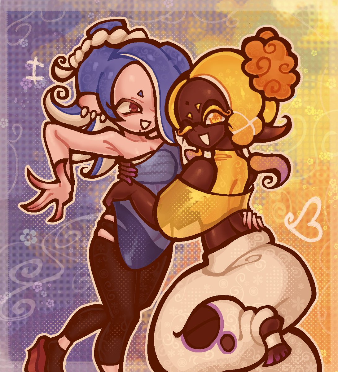 bitter_b0xx's tweet image. Shiver and frye 🥰 #splatoon