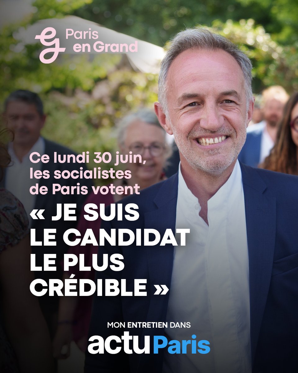 « La question centrale de cette primaire socialiste, c'est de savoir qui est le mieux armé pour aller affronter la seule bataille qui compte, à savoir celle contre Rachida Dati. »

J'ai donné un entretien à <a href="/actufrparis/">actu Paris</a>, à lire avant le vote décisif de lundi !

➜ Mon entretien :