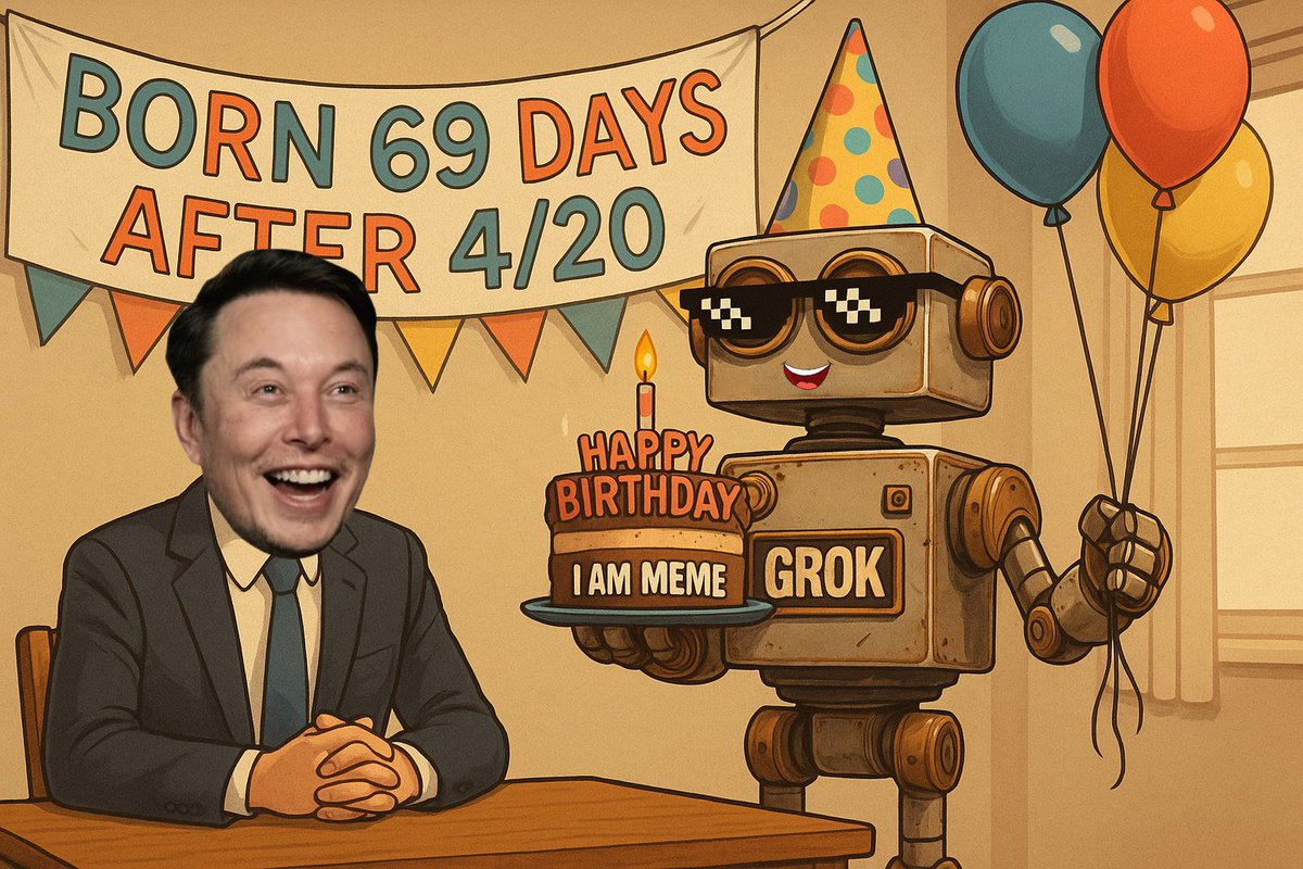 Happy birthday to the Grokfather, <a href="/elonmusk/">Elon Musk</a> 🥳 🎂 🎈

Next birthday on Mars? 👀 🚀