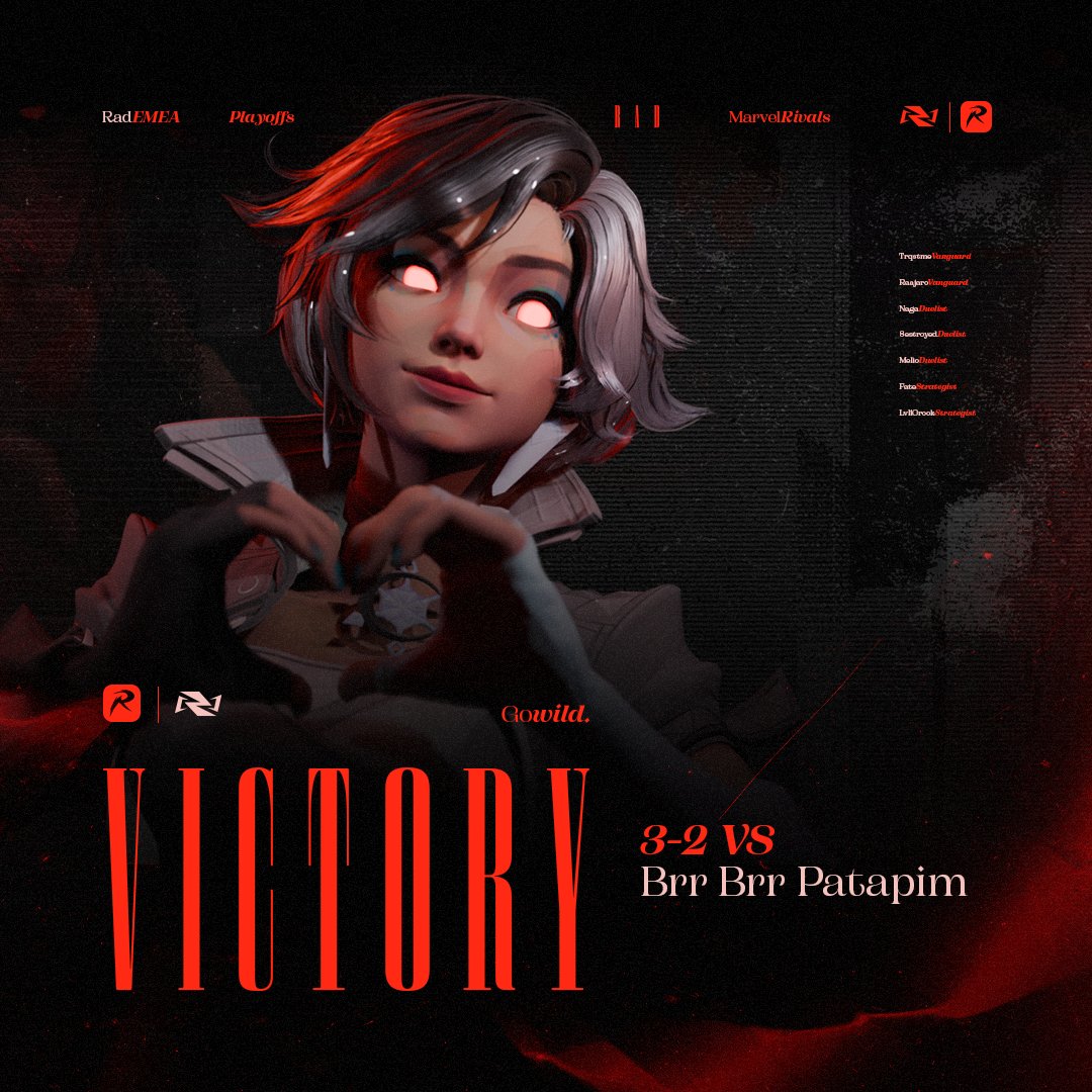 TICKET PUNCHED 🎫

WE ARE YOUR FIRST EMEA REPRESENTATIVE FOR THE MIDSEASON FINALS!

#GoWild | #MarvelRivalsIgnite