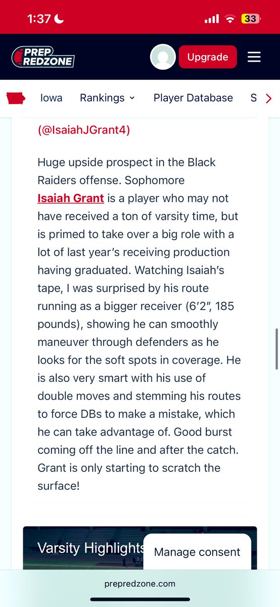 Isaiah Grant (@isaiahjgrant4) on Twitter photo Thank you for the write up <a href="/PRZ_OscarG/">Oscar Galindo</a>
<a href="/BAUERS_ELITE/">Bauerโs Elite</a>
<a href="/teamlillard7on7/">Team Lillard Football</a>
<a href="/PrepRedzoneIA/">Prep Redzone Iowa</a> Thank you for the write up <a href="/PRZ_OscarG/">Oscar Galindo</a>
<a href="/BAUERS_ELITE/">Bauerโs Elite</a>
<a href="/teamlillard7on7/">Team Lillard Football</a>
<a href="/PrepRedzoneIA/">Prep Redzone Iowa</a>